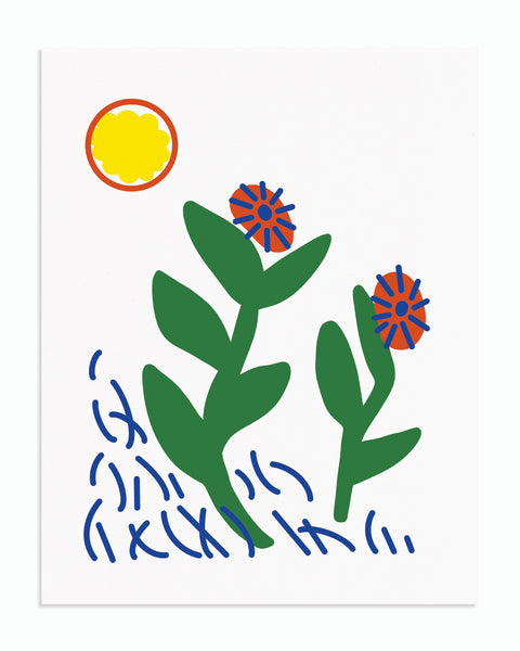 Blue Grass Print
