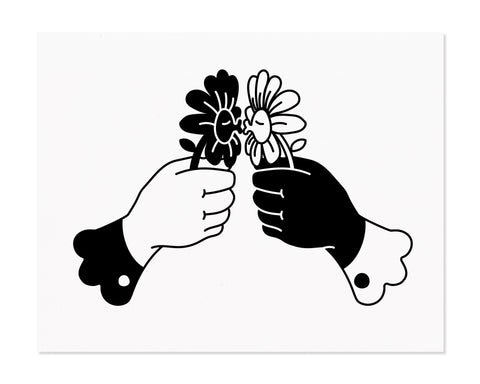 Kissing Flowers Print