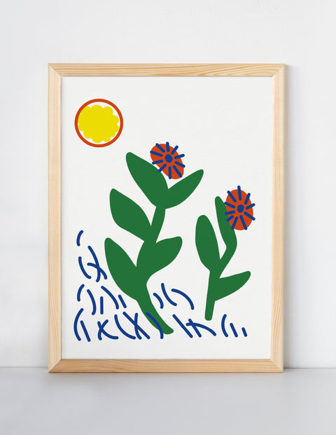 Blue Grass Print