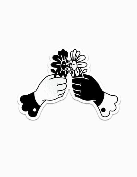 Kissing Flowers Sticker